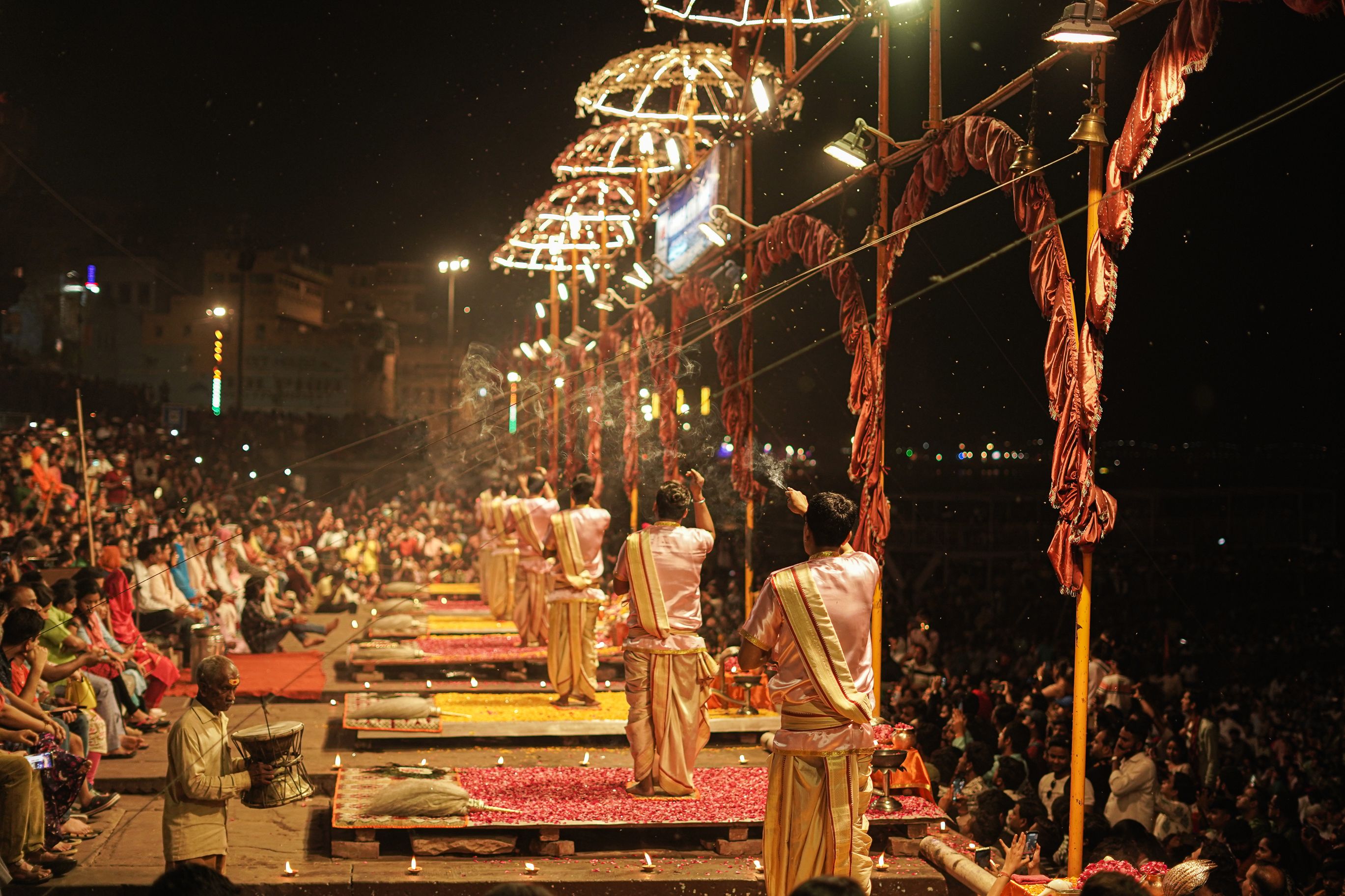 Ganga Aarti ceremony on the ghats, Varanasi