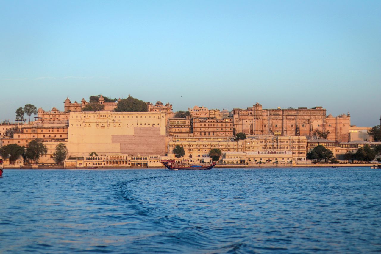Traveler at the City Palace, Udaipur