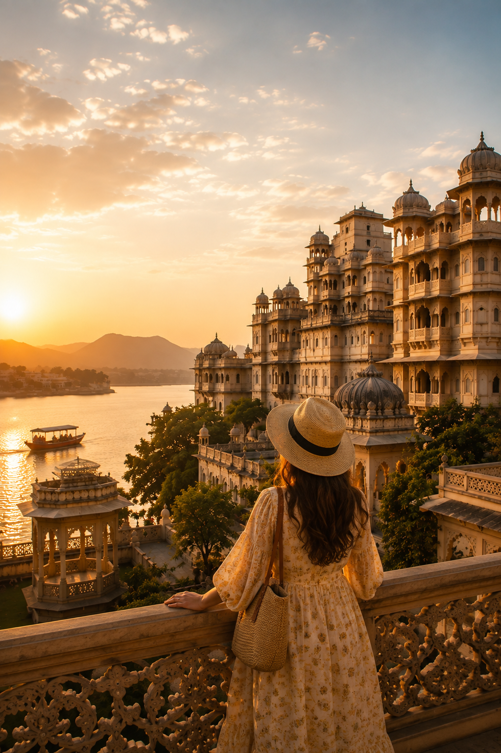Traveler exploring a Rajasthan heritage site